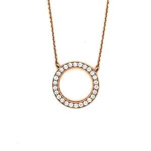 Pandora Rose Gold Circle Of Sparkle Cz Necklace